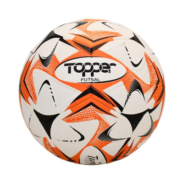 Bola-Futsal-Branco-e-Laranja-Texturas-|-Topper-Tamanho--UN---Cor--BRANCO-0